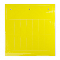 Табличка эластичная. Клейкое основание. Винил. Желтый (14 шт на 1 листе) | код TAF1549AY | DKC